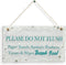 CAKIROTS Bathroom Door Sign-Please Do Not Flush Paper Towels Sanitary Products Tissues Wipes Warning Notice for Septic Tank Toilet 10x6 inch Warni...