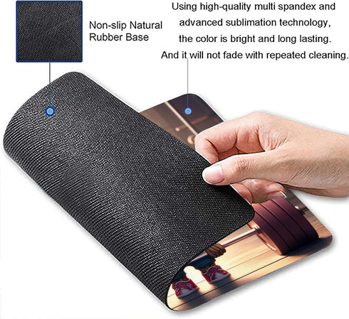 Mouse pad, Anime Game Cute Mouse Pads, Beige Square Waterproof Anti-Slip Rubber Base mousepads for Gaming Office Laptop PC Men Women, 9.5x7.9x0.1 ...
