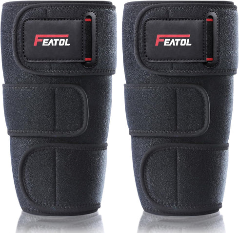 FEATOL Calf Brace, Adjustable Shin Splint Brace, Calf Compression Wraps For Women Men, Leg Braces Calf Support Large L (16.5-19") 1PC, Pain Relief...