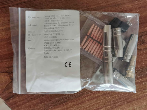 RIVERWELD MB15 15AK Contact Tip M6 0.030" 0.8mm & Tips Holder Diffuser & Shield Cup & for MIG Welding Torch 33pcs...