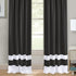 Collections Etc Darcy Two-Tone Rod Pocket Window Curtain Panel, Black, 52"X84"...