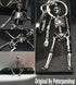 Foldable Skeleton Pendant Key Chain for Men Women Antique Silver Color Metal Alloy Skull Bag Charm Fashion...