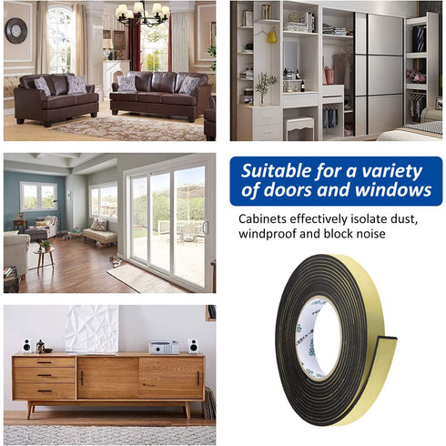 Car Speaker Sealing Tape - Foam Grip Tape,Soundproofing Waterproofing Insulation Foam Gasket Tape,3mm Thick-10mm Width-16.5Ft...