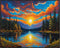 Posterizer 1 pcs- mountains, trees, night sky landscape nature 9-Landscape & Nature Art-Floral Botanical Art- Decor for Home & Office- unframed wa...