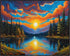 Posterizer 1 pcs- mountains, trees, night sky landscape nature 9-Landscape & Nature Art-Floral Botanical Art- Decor for Home & Office- unframed wa...