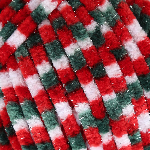 La Mia Mellow Christmas, 1 Skein Chenille Yarn for knitting and crocheting festive baby clothes, blankets and accessories, 100% Polyester, 100 gr ...