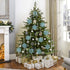 DearHouse 36pcs Plastic Snowflake Ornaments, Tiny Sparkling Glitter Snowflake Ornaments on String Hanger for Christmas Tree Decorations (Blue)...