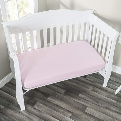 Everyday Kids 2-Pack Fitted Crib Sheets, 100% Soft Breathable Microfiber Baby Sheet, Fits Standard Size Mattress 28in x 52in, Lavender, Pink Nurse...