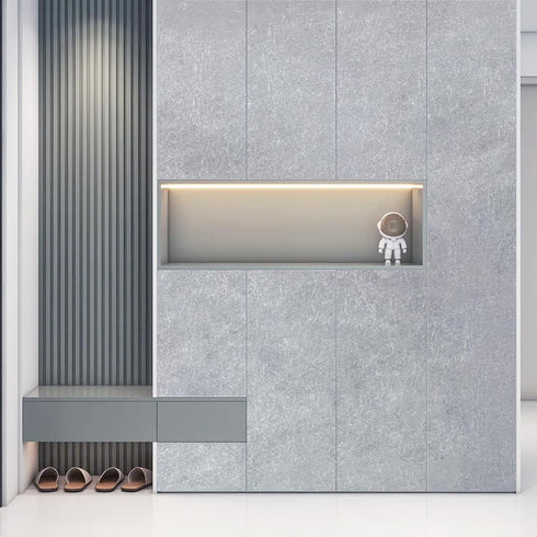 Silver Grey Contact Paper 16"x198" Peel and Stick Wallpaper Thick Waterproof Decorative Self Adhesive Vinyl Wrap Wall Paper for Cabinets Counterto...