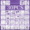 30 Pieces Baby Shower Stencils for Painting, 5 Inch Cute Onesie Stencil Reusable Mixed Phrase Painting Stencils, Small Animals Template for Painti...