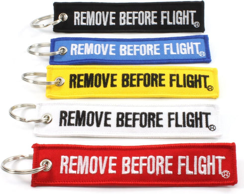 Remove Before Flight MULTI COLOR 5 Pack Key Chains...