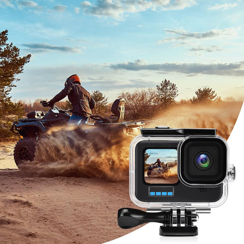 Kuptone Waterproof Case 60M/196FT Underwater Protective Dive Housing Shell with Bracket Mount Accessories for Go Pro 11/10/9 Action Camera...