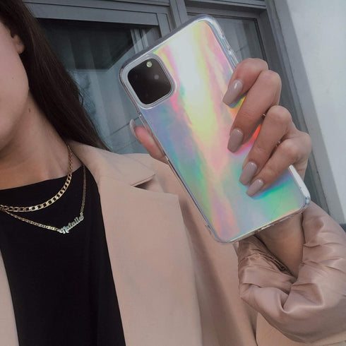 FELONY CASE - iPhone 13 Mini Case - Stylish Aura Holographic iPhone Case - Wireless Charging Compatible - Anti-Scratch, 360° Shockproof Protective...