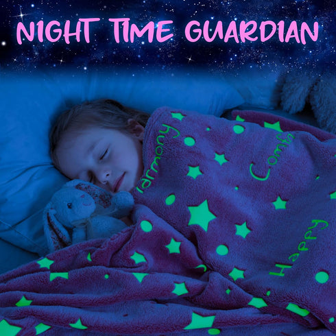 Mermaid Tail Blanket for Girls, Glow in The Dark Mermaid Sleeping Bag, Snuggle Girls Throw, Plush Cozy Soft Fleece Blanket for age 2-12, Valentine...