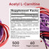 Jarrow Formulas Acetyl L-Carnitine 500 mg, Dietary Supplement, Amino Acid Support for Brain Health and Antioxidants, 60 Veggie Capsules, 60 Day Su...
