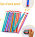 40 Pcs 7 Inch Flexible Pencils,Soft Novelty Pencil,Multi Colored Striped Soft Pencil with Eraser for Valentine's Day,Children Kids Gift School Fun...