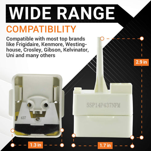 Ultra Durable 2188830 Refrigerator Compressor Relay & Overload Replacement by BlueStars - Exact Fit for Whirlpool & Kenmore Refrigerators - Replaces AP3885081 2220475 PS993073 2188829 1177466