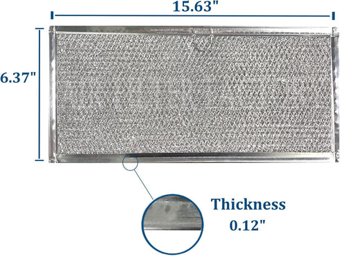 Air Filter Factory Replacement For Jenn-Air 71002111 USA Made 12-Layer Aluminum Mesh Grease Downdraft Filter 6.37 X 15.63 X 0.12 Inches 2-Pack...