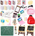 SOTOGO 34 Pieces Doll House School Supplies Mini School Accessories Dollhouse Toy Home Miniature Model DIY Doll Accessories...