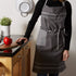 DII French Stripe, Kitchen Collection, Chef Apron, Chambray Gray...