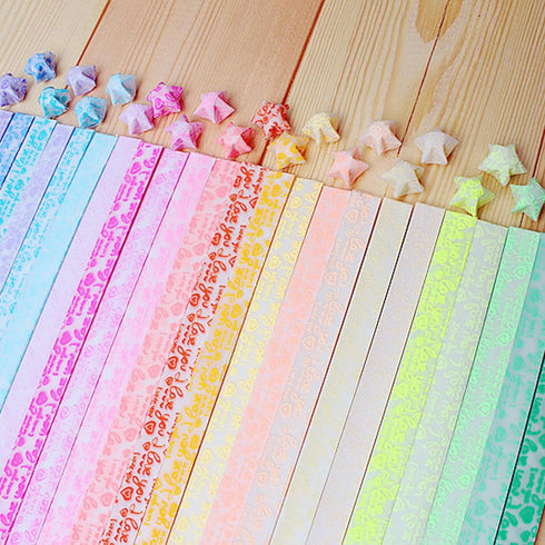 Origami Stars Papers Package DIY Paper, 600 Sheets - 20 Colors (Glows in the Dark)...