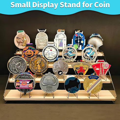 Card Display Stand, 20 Pack Small Easel Stand, Acrylic Picture Holder Stands, for Challenge Coin Graded Card Sports Card Trading Card PSA Card Bas...