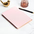 Papyrus: 6x8.5 Cloth Journal with Biobased Embossed PU Cover - Stitched Detailing, Woven Label and Flap, Blush...