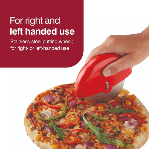 Zyliss Pizza Wheel - Handheld Pizza Cutter with Removable Blade - Plastic Pizza Cutter with Stainless Steel Blade - Kitchen Tool and Gadget for Ri...