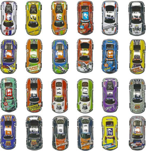 24 Pcs Mini Pull Back Cars 2.7 Inch Race Cars Vehicles Toy Set for Boys Girls Toddlers 3,4,5 Years Old Easter Gifts for Kids...