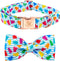 Elegant little tail Dog Collar, Summer Dog Collar with Bow tie, Blue Bear Print Dog Collars Pet Collar Boy Girl Cute Bowtie Collar Dog for Medium ...
