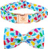 Elegant little tail Dog Collar, Summer Dog Collar with Bow tie, Blue Bear Print Dog Collars Pet Collar Boy Girl Cute Bowtie Collar Dog for Medium ...