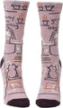 Blue Q Women's Funny Crew Socks ~ Go Away, I'm Introverting. (fit shoe size 5-10)...