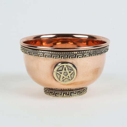 Indian Consigners Small Altar Witchcraft Serving, Offering or Smudging Bowl (Pentagram Bowl)...
