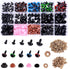 MENKEY Plastic Safety Eyes and Noses with Washers 570 Pcs, Craft Doll Teddy Bear Nose for Amigurumi, Crafts, Crochet Toy Stuffed Animals (Assorted...
