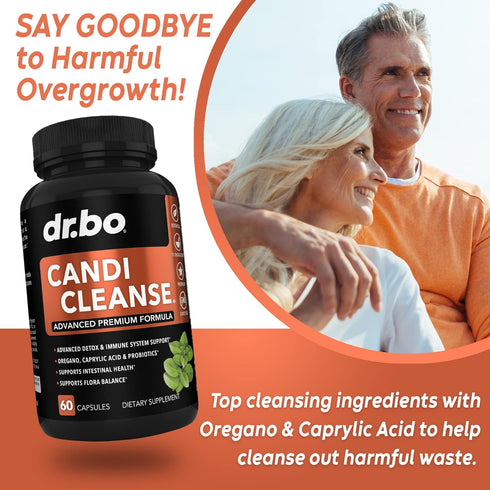 Candi Cleanse Support Supplement Pills - Anti Overgrowth Supplements for Women & Men - Extra Strength Balance Control Probiotic Complex Cleanser -...
