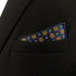 S&W SHLAX&WING Classic Handkerchief for Men Blue Orange Flower Pocket Square 12.6"...