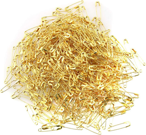 Mini Safety Pin 500PCS Gold 19mm Tiny Metal Fastening Safety Clips for Jewellery Costume Tag (Gold-500pcs)...