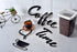 4eN Coffee Time Modern Wall Art & Sign Set - Wooden MDF, 4 Pieces for Kitchen & Cafe...