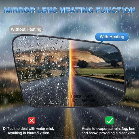 Passenger Side Mirror Replacement Glass for Nissan Altima Sentra 2013 2014 2015 2016 2017 2018, Right Side Mirror Glass, Rear View Convex Mirrors ...
