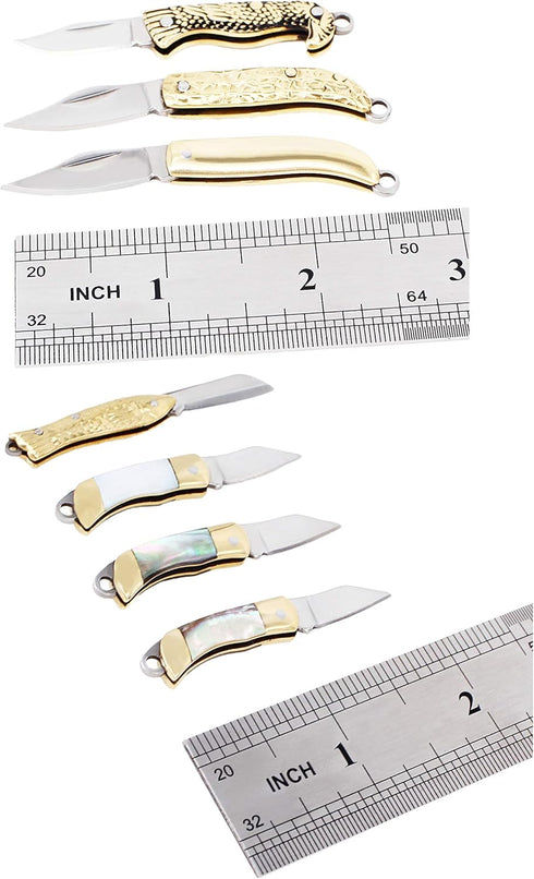Miniature Gadgets Pocket Knife, Eastern Delights EDC Ultra Smallest Multifunction Cutting Blade Tool (Black Shell Handle)...