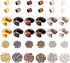 Pandahall 6 Color Column 2x2mm Tiny Brass Tube Crimp Beads and 4x3mm Brass Crimp Knot Covers for Jewelry Making (540pcs/box)...