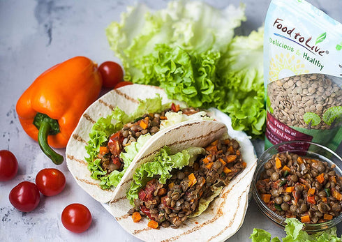 Food to Live - Whole Red Lentils, 8 Ounces – Dry Raw Lentils, Sproutable, Vegan, Kosher, Bulk. Quick-Cooking. Good Source of Dietary Fiber, and Pr...