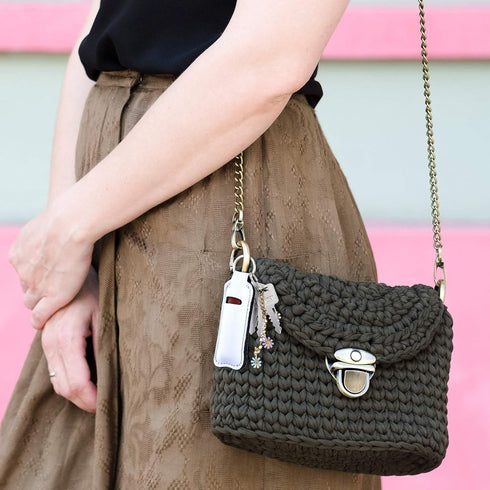 Hicarer Sublimation Lipstick Holder Keychain Bulk Blank Lipstick Neoprene Clip-on Sleeve Travel Key Ring Holder...