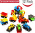12-Piece Mini Truck Toy Kit - Pull Back Construction Vehicles for Kids, Great Party Favors, Birthday Gifts, Classroom Rewards, and Stocking Stuffe...