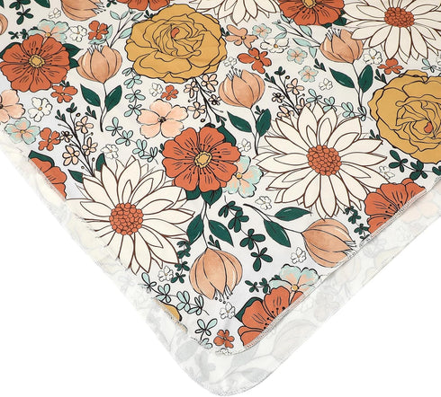 Galabloomer Newborn Receiving Blanket Headband Set Baby Flower Swaddle (caramd)...