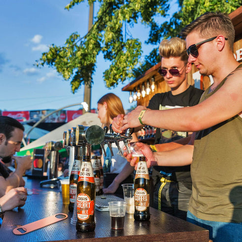 4 Pcs Heavy Duty Stainless Steel Flat Bottle Opener Bartender 7 Inch Solid Beer Opener for Bar Kitchen Wedding Birthday Party(Laser, Gradient Pink...