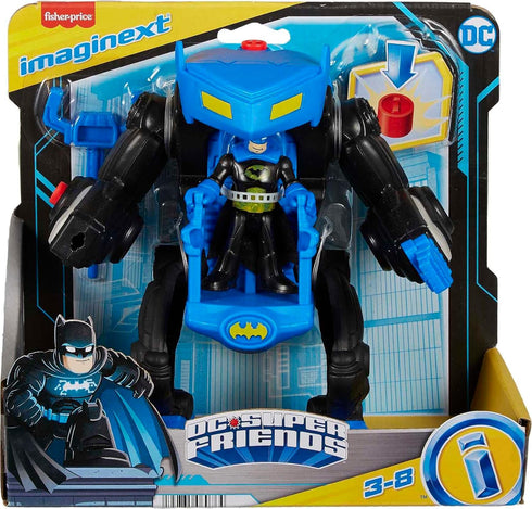 Fisher-Price Imaginext DC Super Friends Batman Toy Battling Robot with Poseable Figure & Lights for Pretend Play Kids Ages 3+ Years...