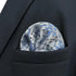 S&W SHLAX&WING Mens Ties Silver Sky Blue Matching Pocket Square Only...