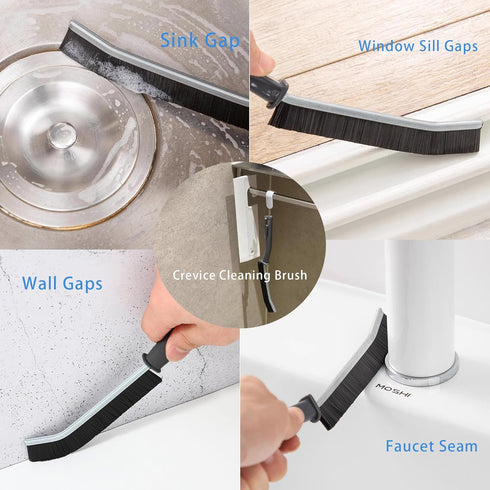 3Pcs Crevice Cleaning Brush Hard Bristle Crevice Cleaning Brush New Multifunctional Corners Cleaning Brush Tool Thin Gap Brush Grout Cleaner Brush...