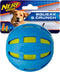 Nerf Dog 3.8in Rubber Checker Crunch Ball – Blue with Green Crunch Bag...